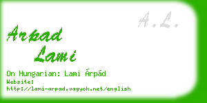 arpad lami business card